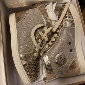 Christian Louboutin Lou Spike Gold